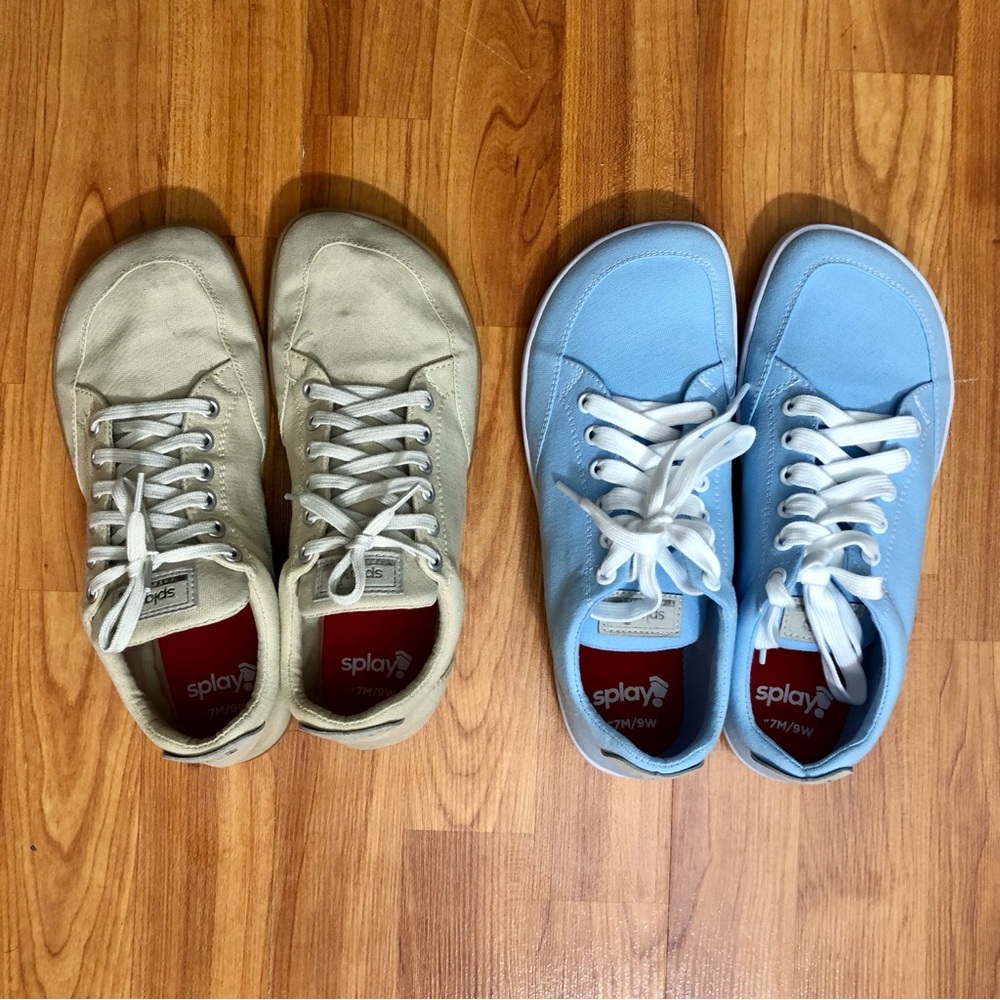 (2 Pairs) Splay Freestyle Shoes 7M/9W Barefoot Minimalist Anatomic Wide Toe Box